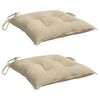 vidaXL Cuscini per Sedia 2 pz Beige 40x40x7 cm in Tessuto Oxford