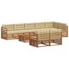 vidaXL Set di divani da esterno con cuscino 9 pcs Naturale e Beige