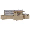 vidaXL Set Divano da Giardino 6 pz Beige polyrattan