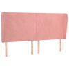 vidaXL Testiera ad Orecchio Rosa 183x23x118/128 cm in Velluto