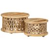 vidaXL Set Tavolini da Salotto 2 pz in Legno Massello di Mango