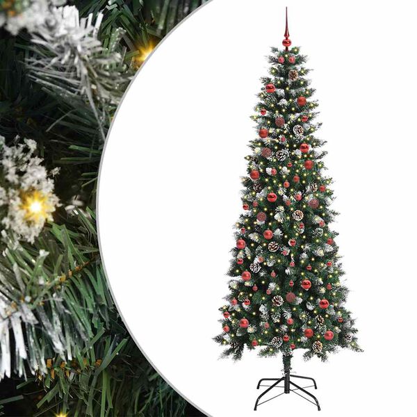 vidaXL Albero di Natale artificiale con 300 LED Verde 210 cm