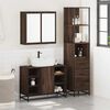 vidaXL Set Mobili da Bagno 3 pz Rovere Marrone in Legno Multistrato