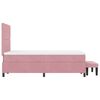 vidaXL Letto a molle con materasso Rosa 120 x 200 cm Velluto