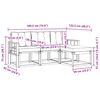 vidaXL Set di divani da esterno 4 pcs Grigio Naturale e Chiaro