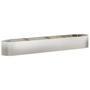 vidaXL Letto rialzato da giardino Acciaio Inox 300 x 40 x 40 cm