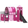 vidaXL Struttura del letto loft per bambini Nero e rosa 79,5 x 200 cm
