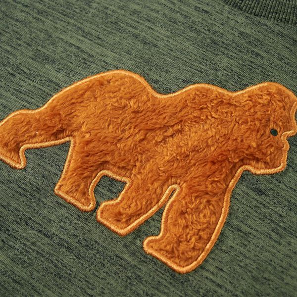 Maglietta per Bambini Maniche Lunghe Cachi M&eacute;lange 128