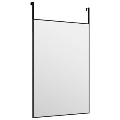 vidaXL Specchio da Porta Nero 40x60 cm in Vetro e Alluminio
