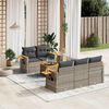 vidaXL Set Divano da Giardino 6 pz con Cuscini Grigio in Polyrattan