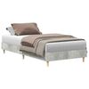 vidaXL Struttura del letto Grigio cemento 203 x 93 x 25 cm