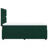 vidaXL Giroletto a Molle con Materasso Verde Scuro 90x190 cm Velluto