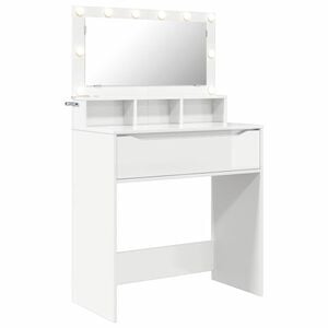 vidaXL Tavoli da Trucco per Camera da Letto Bianco Lucido