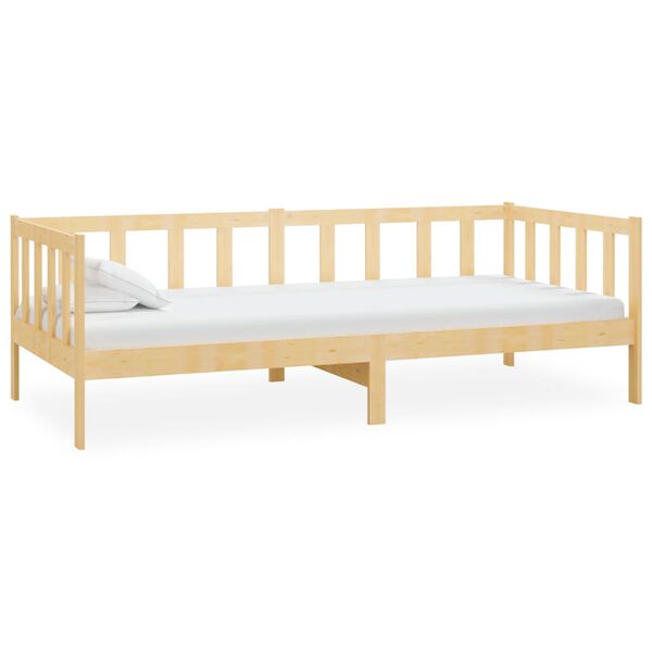 vidaXL Divano Letto con Materasso 90x200 cm Legno Massello di Pino