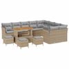 vidaXL Set Divano da Giardino 13 pz Beige polyrattan