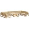 vidaXL Set di divani da esterno 11 pz Bianco e Beige