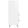 vidaXL Credenza Bianco Lucido 34,5x34x90 cm in Legno Multistrato