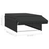 vidaXL Set Divani da Giardino 2 pz con Cuscini in Polyrattan Nero
