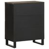 vidaXL Credenza Nera 60x33x75 cm in Legno Massello di Mango