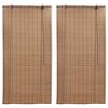 vidaXL Tende a Rullo in Bamb&ugrave; 2 pz Marroni 120x220 cm