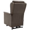 vidaXL Poltrona Alzapersona Massaggiante Marrone Tessuto