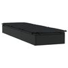 vidaXL Lettino 1 pz con Cuscino Nero 201x55x62 cm in Polyrattan