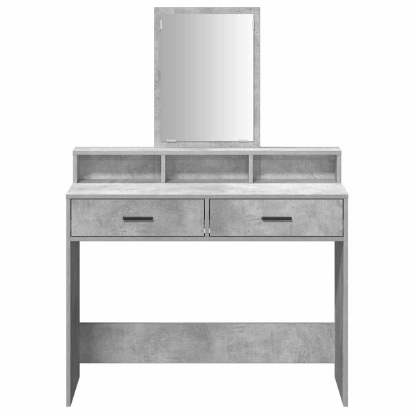 vidaXL Tavolo da Trucco con cassetto Grigio cemento 100 x 41 x 140 cm