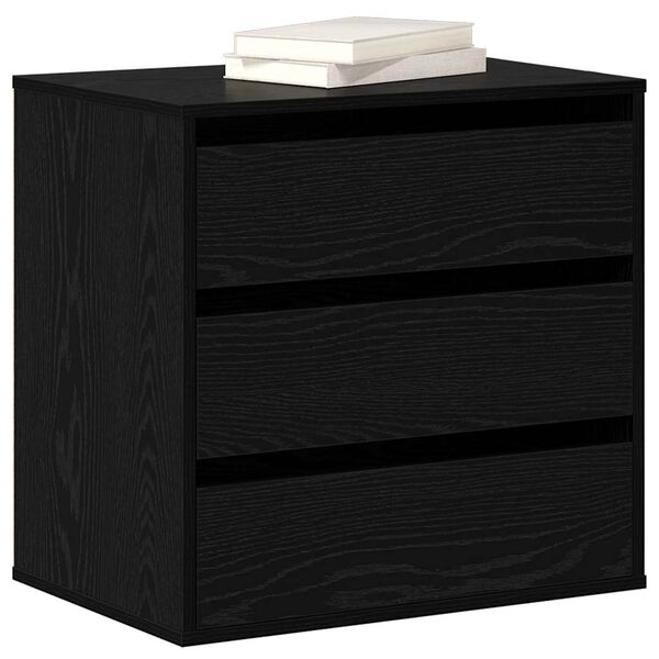 vidaXL Mobile con Cassetti Nero 60 x 41 x 58 cm Legno multistrato