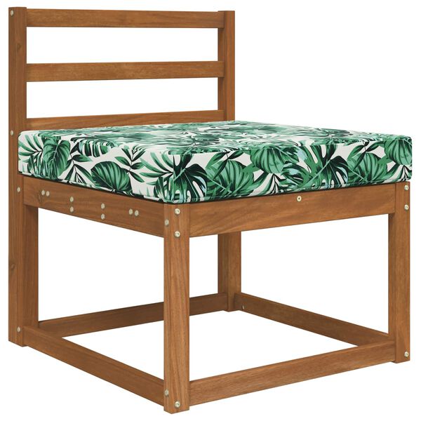 vidaXL Cuscino per divano da esterno Motivo Foglia 60 x 60 x 8 cm