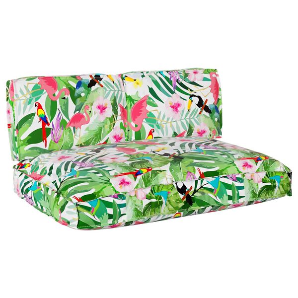 vidaXL Set di Cuscini Floreale 3 pcs Multicolore Tessuto Oxford