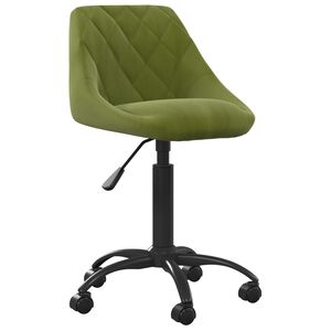 vidaXL Sedia da Ufficio Verde Chiaro in Velluto