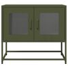 vidaXL Mobile TV Verde Oliva 68x39x60,5cm in Acciaio Laminato a Freddo