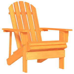 vidaXL Sedia Giardino Adirondack in Legno Massello di Abete Arancione
