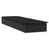 vidaXL Lettino 1 pz con Cuscino Nero 201x55x62 cm in Polyrattan