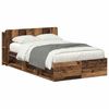 vidaXL Telaio del letto con storage Legno antico 120 x 190 cm