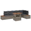 vidaXL Set da Pranzo per Giardino con cuscino 7 pcs Grigio e Marrone