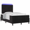vidaXL Letto a Sorgente LED con materasso Nero 120 x 200 cm Velluto