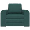 vidaXL Divano letto Verde Scuro 98 x 71 x 83 cm Tessuto