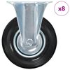 vidaXL Rotelle Fisse 8 pz 125 mm