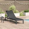 vidaXL Lettino da Sole 1-persona Nero 206 x 62.5 x 74 cm polyrattan