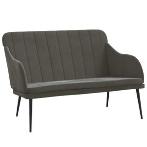 vidaXL Panca Grigio Scuro 110x76x80 cm in Velluto