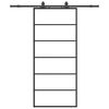 vidaXL Porta Scorrevole con Ferramenta Nera 90x205 cm in Vetro ESG