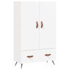 vidaXL Credenza Bianca 69,5x31x115 cm in Legno Multistrato