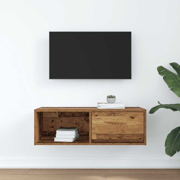 vidaXL Mobile Porta TV Legno Antico 80x31x25,5 cm Legno Multistrato