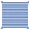 vidaXL Telo Ombra Blu e Bianco 7 x 7 m HDPE