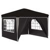 vidaXL Tenda per feste a pop-up Nero 288 x 288 x 245 cm Tessuto Oxford