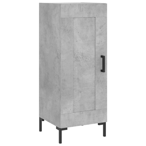 vidaXL Credenza Grigio Cemento 34,5x34x90 cm in Legno Multistrato