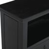 vidaXL Comodino Nero 60x30x75 cm in Legno Massello di Mogano