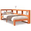 vidaXL Letto Libreria senza Materasso Marrone Cera 100x200 cm in Pino