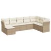 vidaXL Set Divano da Giardino 8 pz con Cuscini Beige in Polyrattan